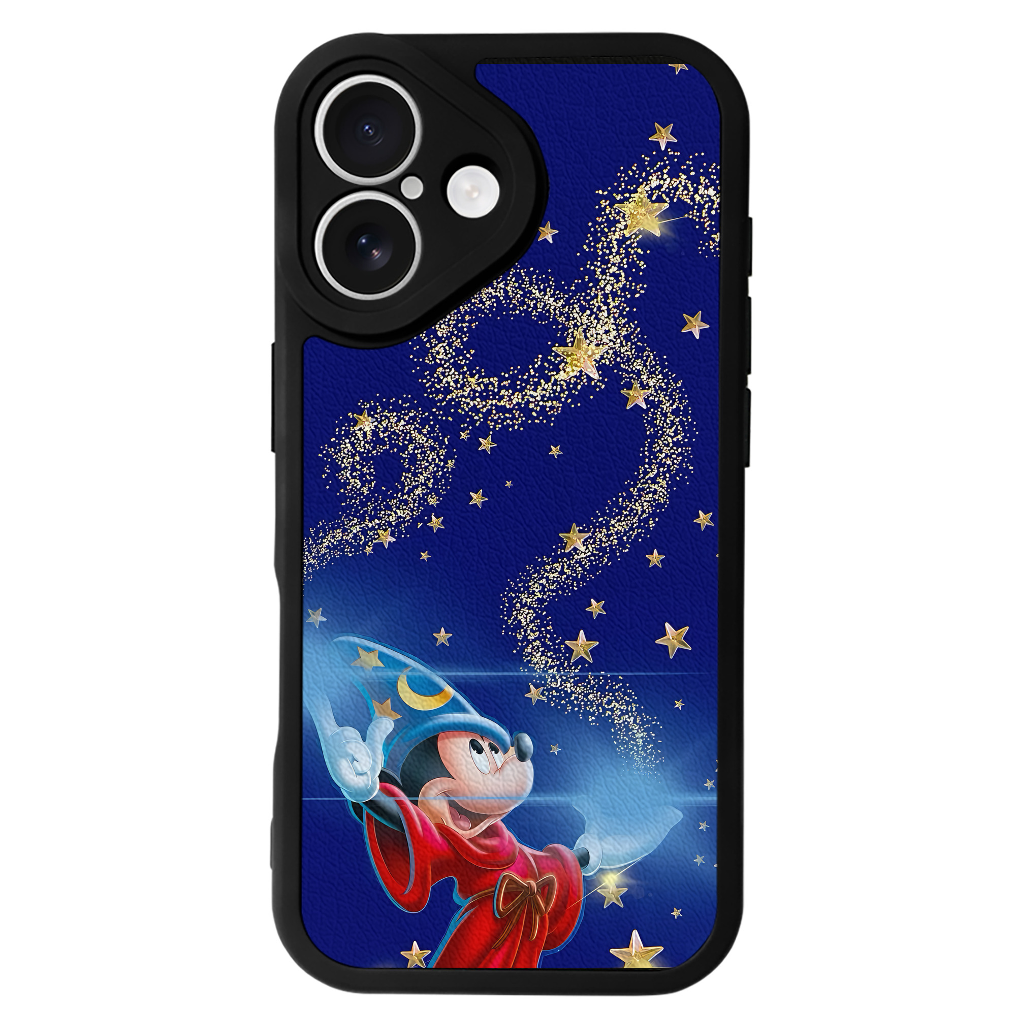 （画像用） ミッキーマウス Mickey Mouse 【iPhone 16シリーズ対応】シリコンスマホケース（レザー調） 材質：シリコン